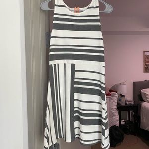 Grey stripe sun dress.